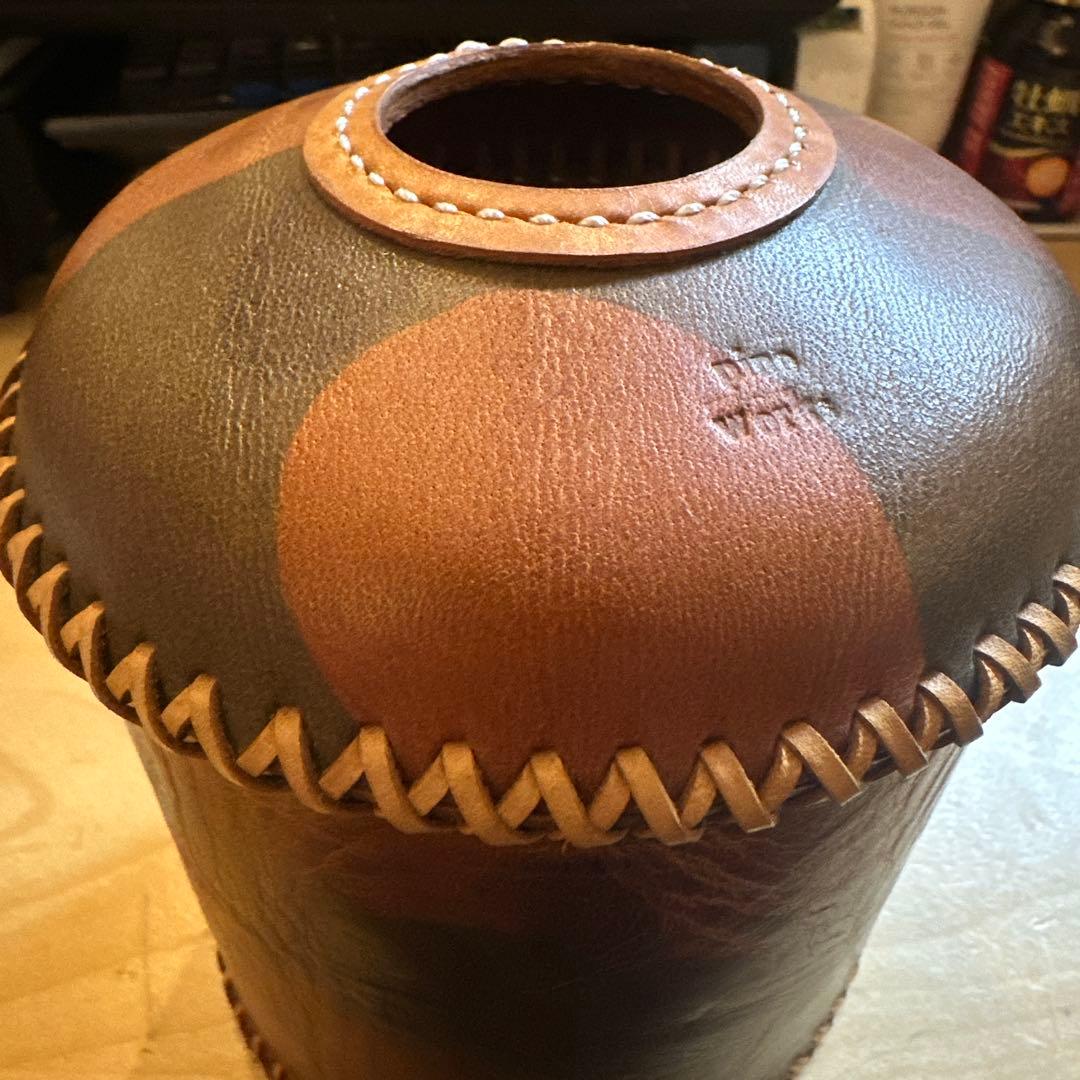 ピノワークス pino works OD缶500 迷彩レザーガスカバー