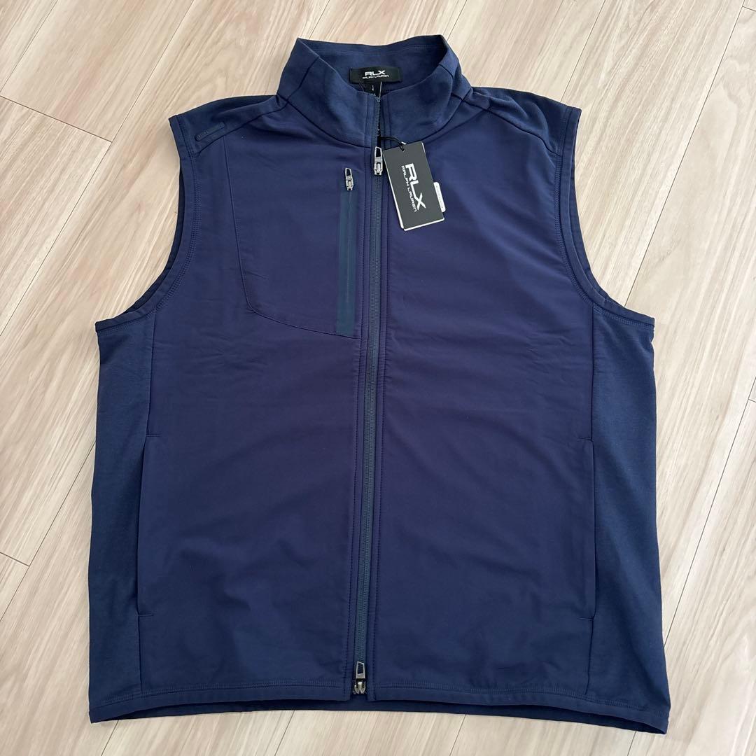 【新品】RLX ラルフローレン ゴルフ フルジップベスト L ネイビー