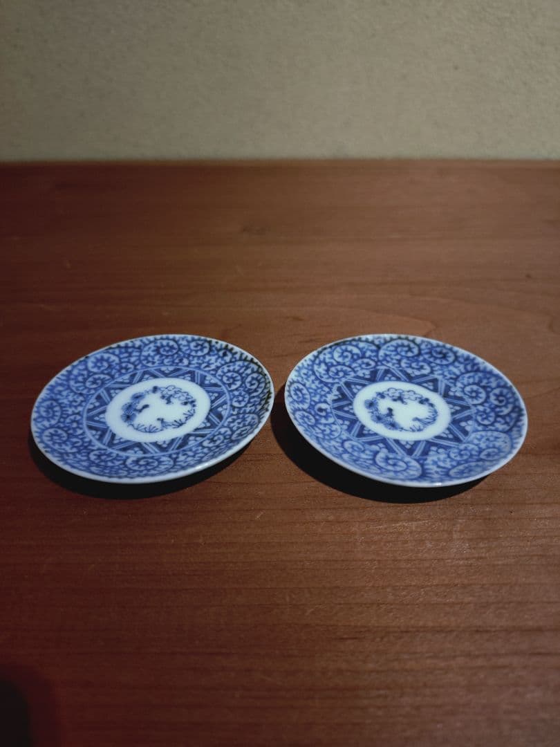 古伊万里 染付 蛸唐草紋 豆皿 手塩皿