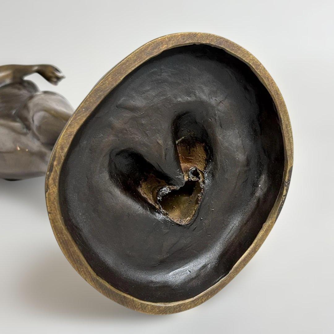 竹中正晴 ブロンズ像 女性像 裸婦 はじらい 高岡銅器 彫刻 高さ62cm 美術