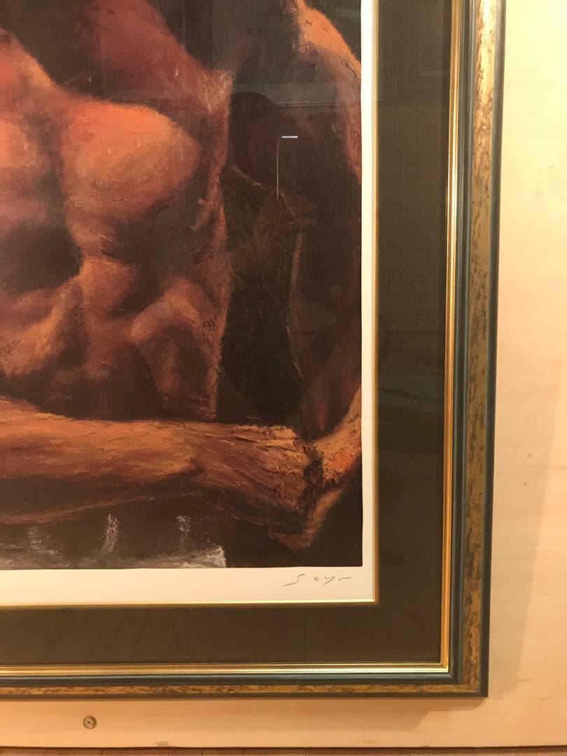 福山小夜「黄金の服」シルクスクリーン　直筆サイン・作品証明シール・作品証明書有り