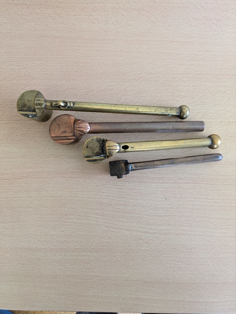 矢立　真鍮　銅製　4本セット