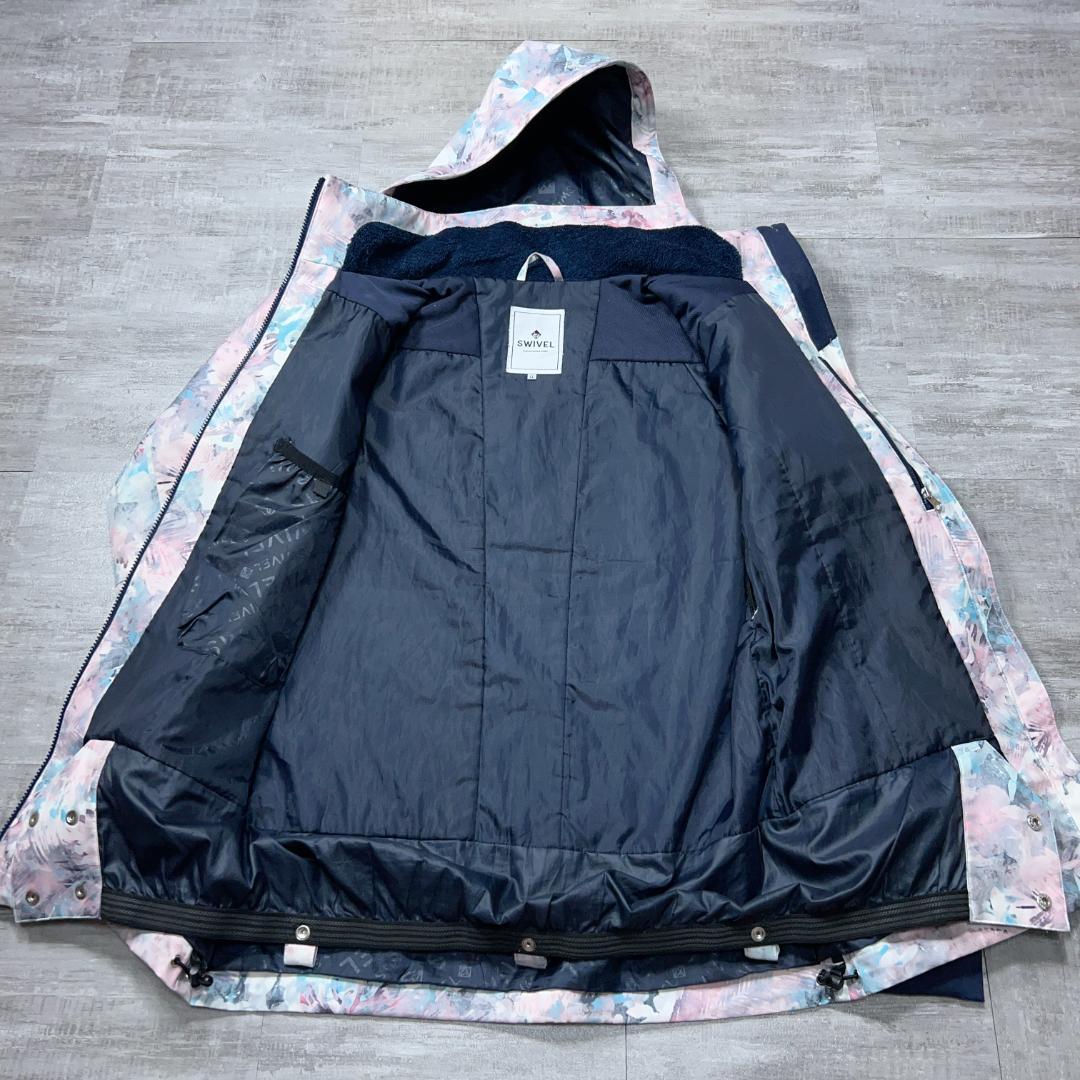 美品 Swivel スノーウェアウェア レディースXL スキーウェア 総柄