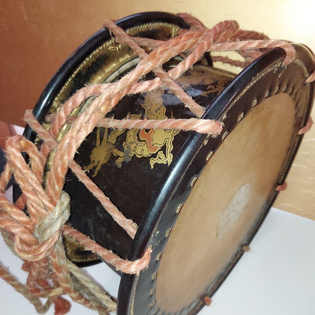 邦楽 / 締め太鼓 金蒔絵舞龍装飾 （スタンド付き）