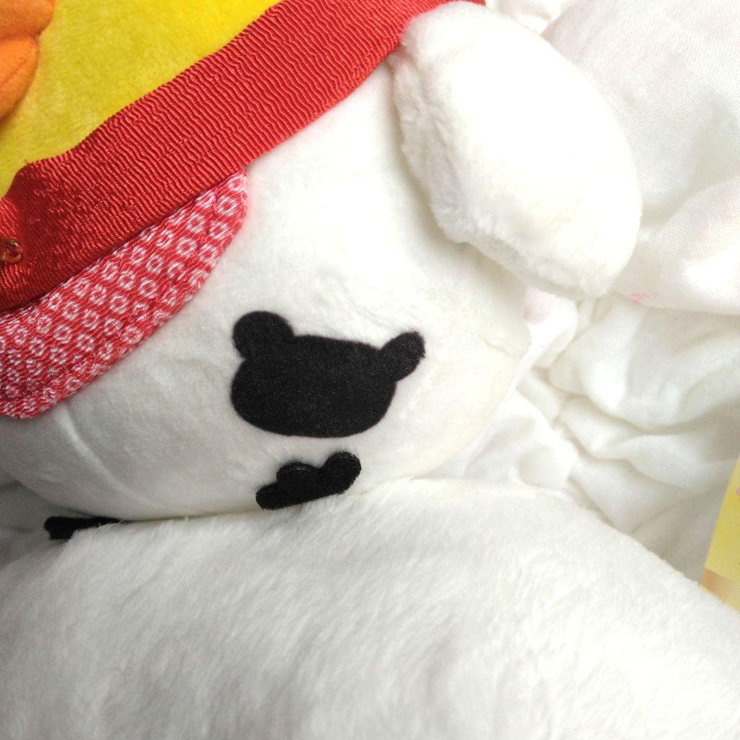 キイロイトリ　リラックマ神社　ぬいぐるみ　狛犬　雲