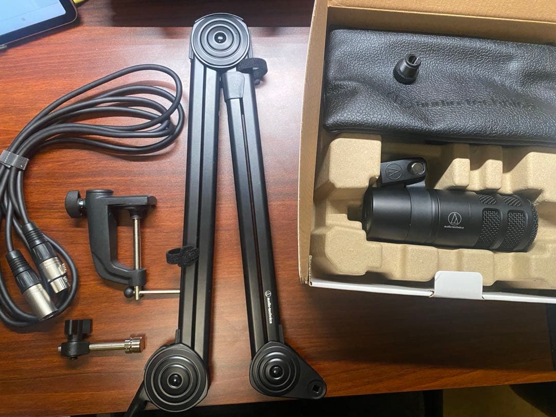【3点セット】AT2040、XLRキャノンケーブル、AT8700J マイクアーム