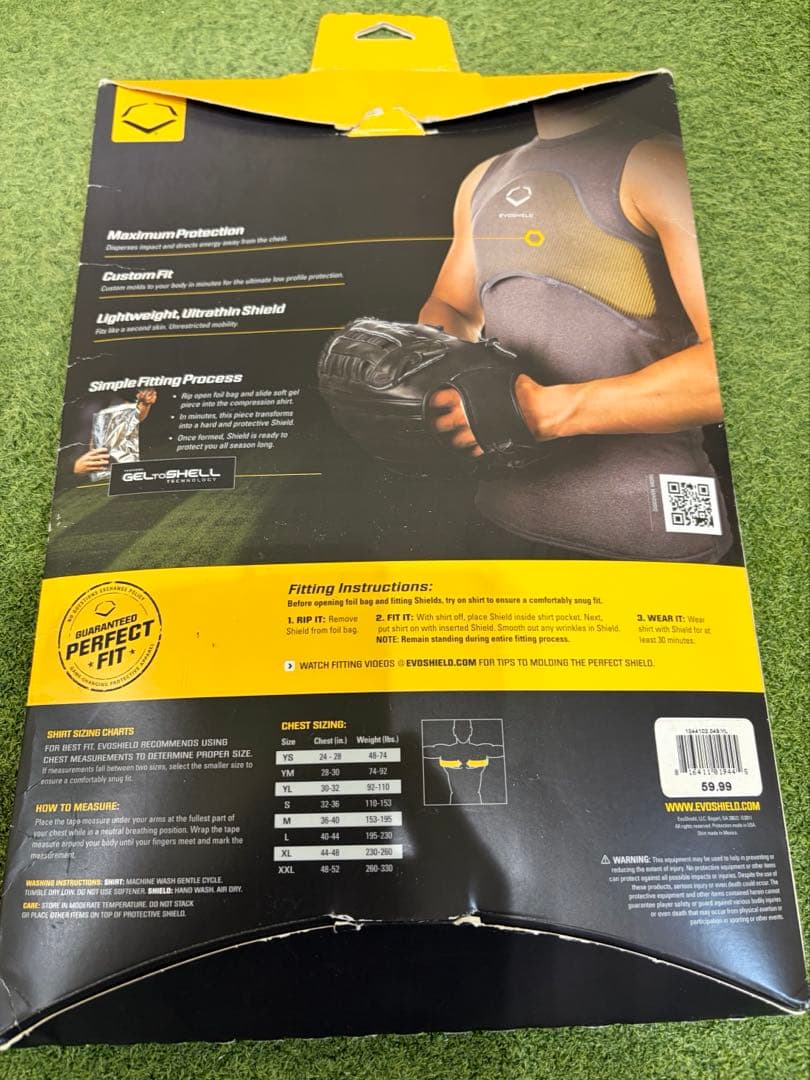 希少 エボシールド チェストガード 胸パット 硬式 軟式 ジュニア 少年 シニア