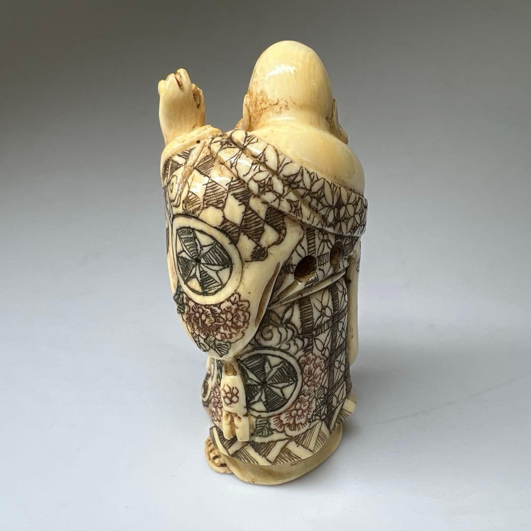 極上布袋根付　24g 東Y8-0206☆2F