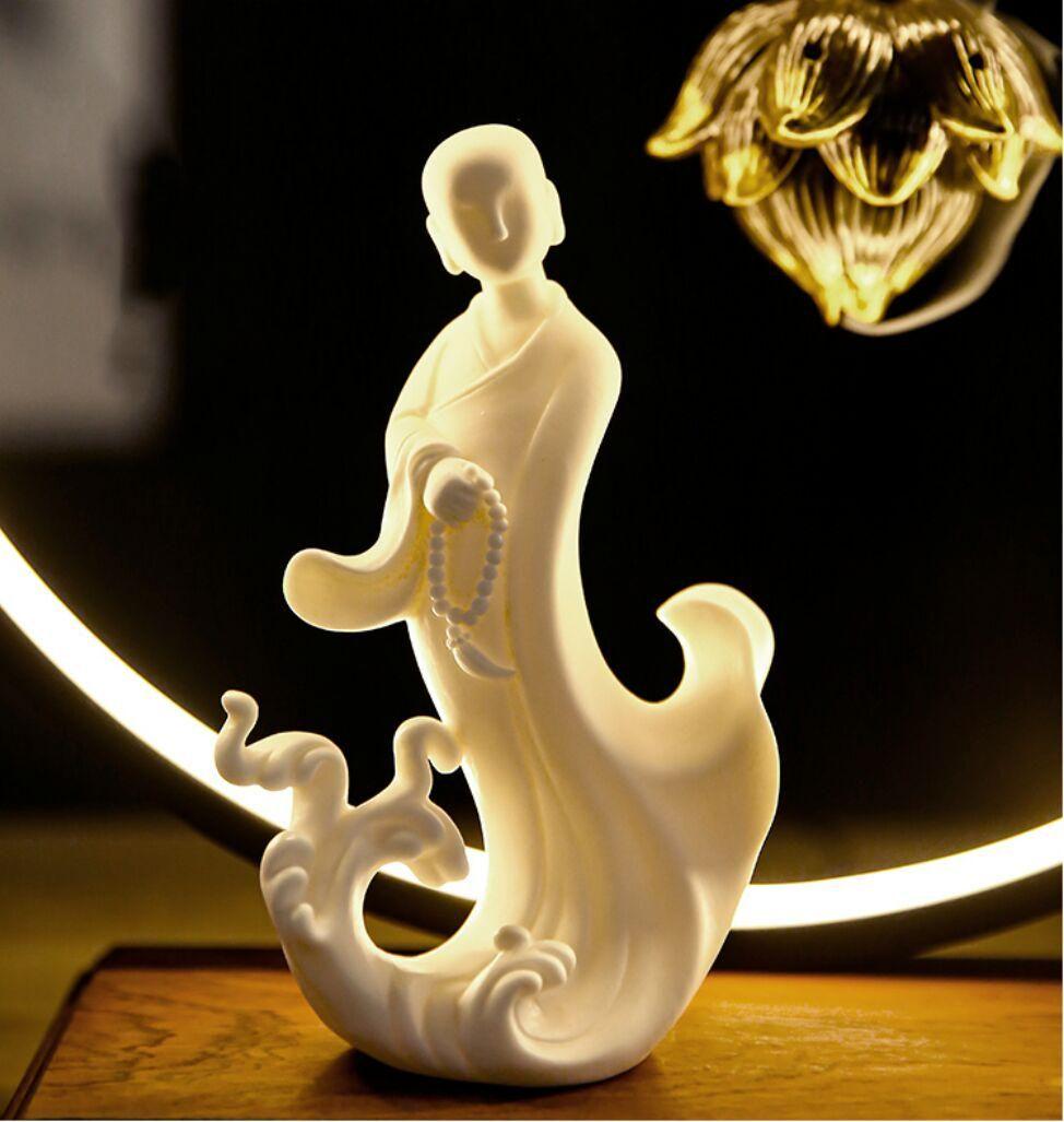 禅の意  加護を平安を保つ    陶磁器  仏手蓮の花香炉