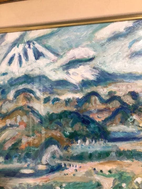 値下げ　梅原龍三郎の富士の油彩画模写
