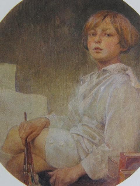 アルフォンス・ミュシャ、息子イージーの肖像、希少な画集より