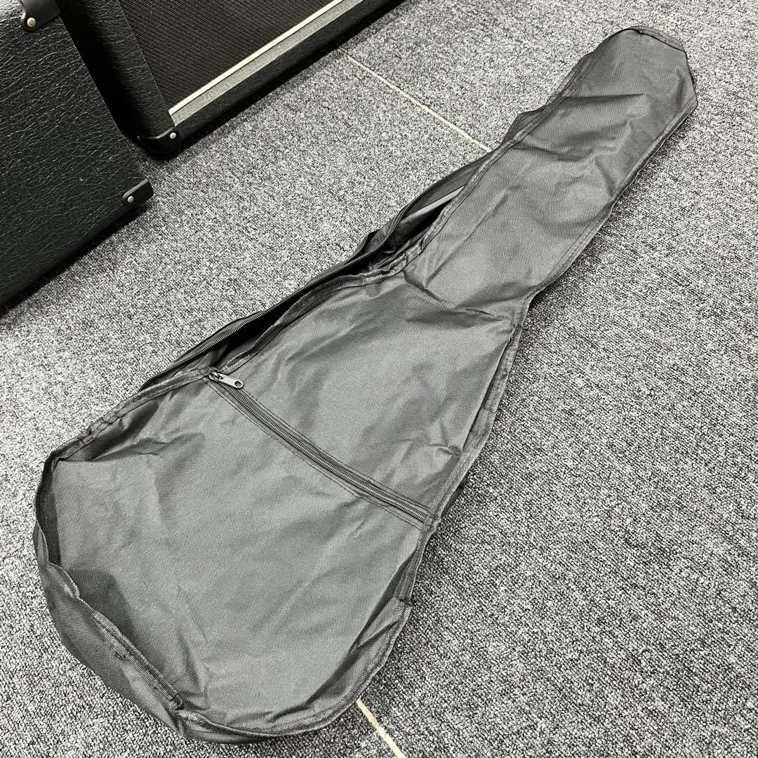 【11129】【新品】 ヘッドレスギター 汎用ケース付き ブルー