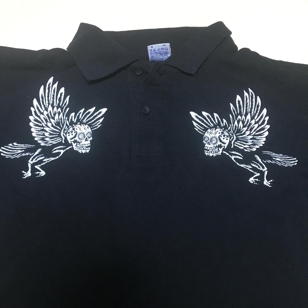 マキシマムザホルモン XXL ホルモン 未使用 ポロシャツ 豚 牛 ガイコツ