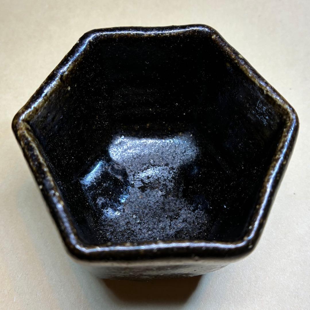 ぐい呑み 池西剛 朧月手六角盃 共箱