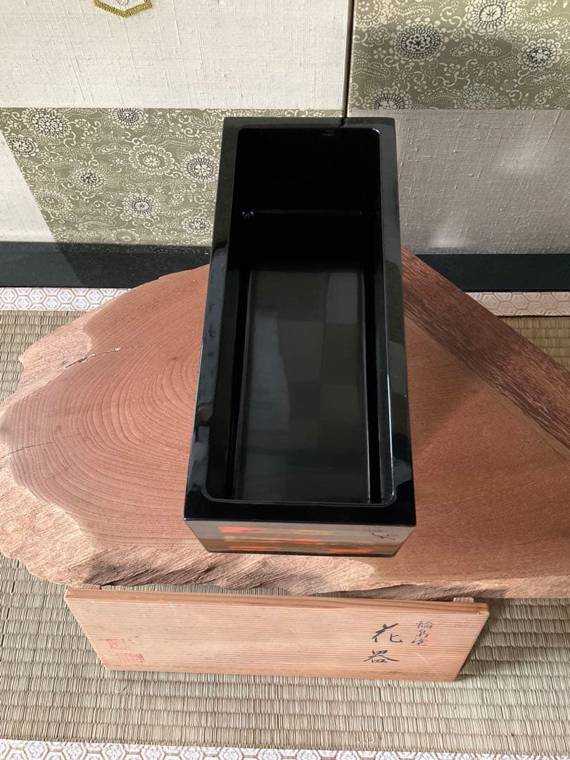 輪島塗　花器　脚付き花器　フラワーベース　アンティーク