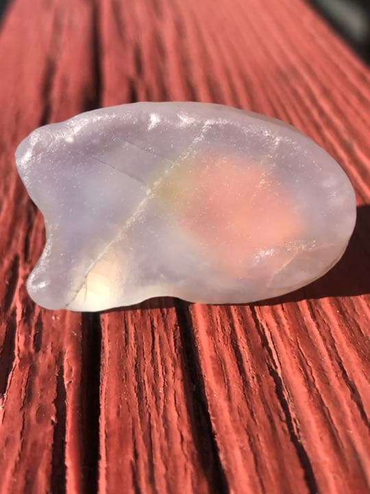 ゴビ石−435 ゴビ瑪瑙　原石　ツートンカラー ピンク&イエロー