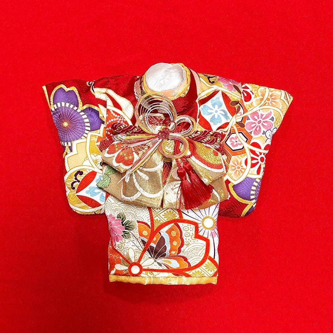 即納✨犬の着物✨犬用本格振袖着物 XS 赤 正絹 一点物 犬服