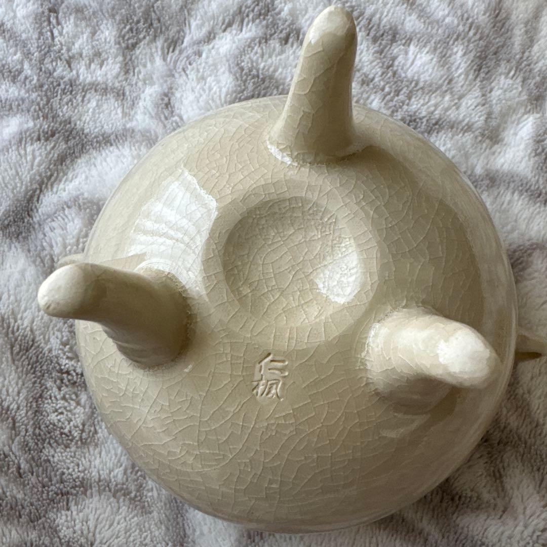 専用⭐︎ 仁楓 白薩摩 香櫨　陶芸　薩摩焼 香道具 貫入 錦襴 2重透かし