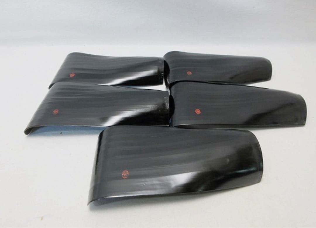 ほぼ未使用 茶道具 福竹 溜塗 金彩蒔絵 銘々皿 5客揃 竹製 干菓子盆 共箱