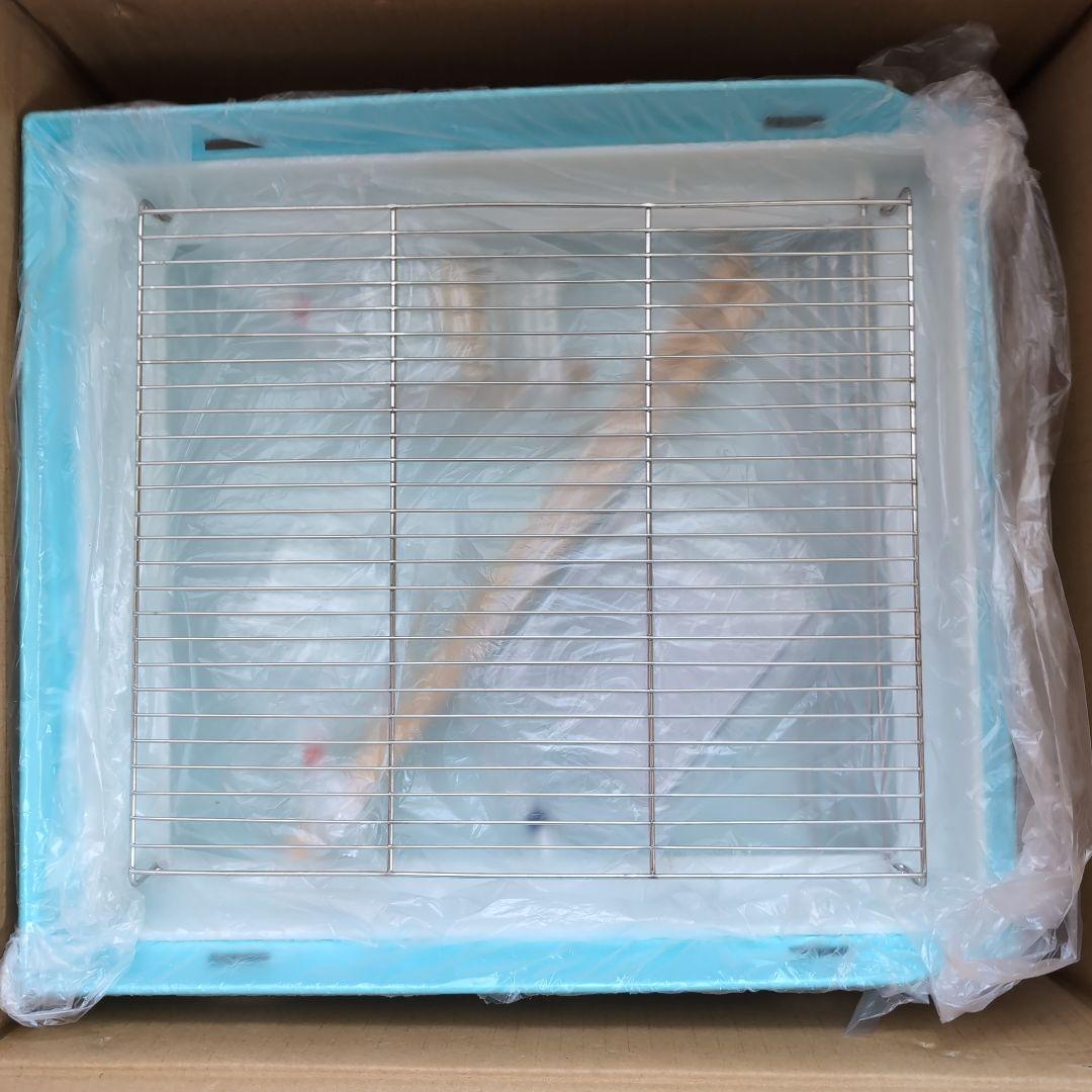 新品未使用 HOEI ステンレス製鳥かご 35手のり ブルー