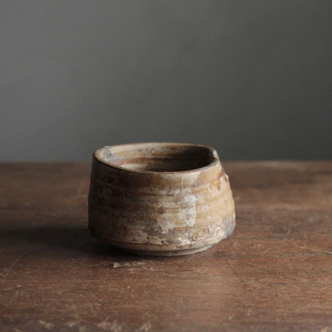 美濃 飴釉 半筒 茶碗 野香炉 江戸初〜前期 古美術 古道具 アンティーク