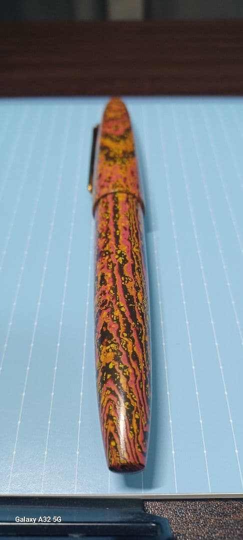 セーラー万年筆 長刀研ぎ 紅炎 万年筆 エボナイト 限定 完品 NMF 中細