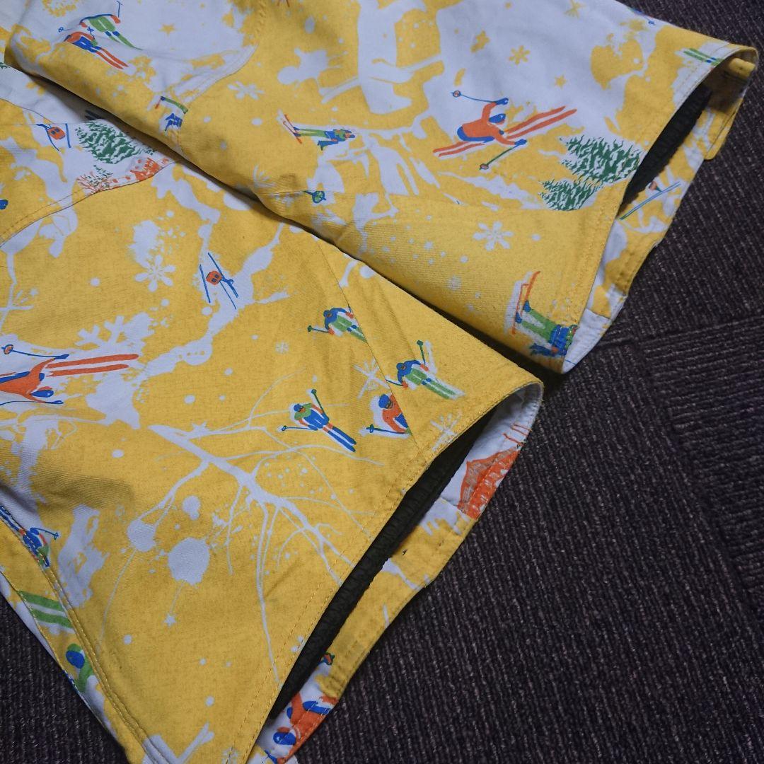 送料無料【MIZUNO】イエロースキー柄スキーパンツ L