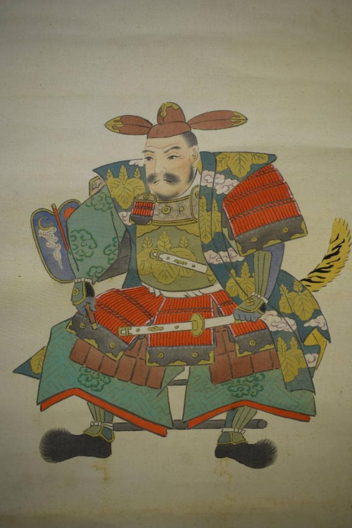 真作/伊達景僊/関白豊太閣之図/桐共箱付/布袋屋掛軸HG-845