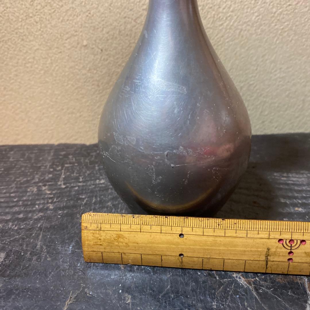 錫徳利　京錫源製C 8cm16.5cm 371g