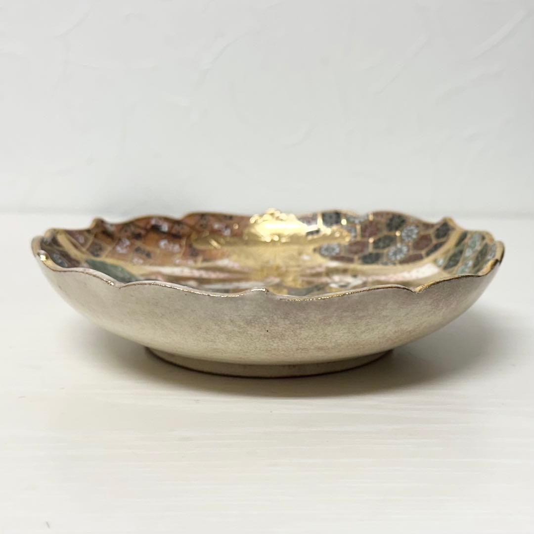 ★2395 京焼 「人物図皿」 大日本京都安田製 明治時代 金襴手