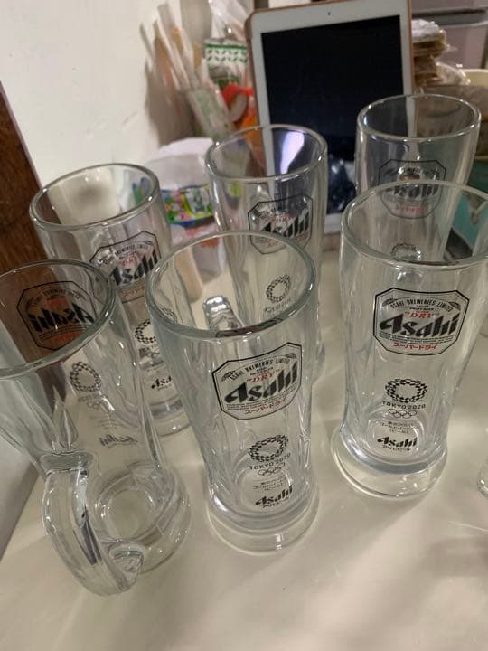 アサヒマグ4個、アサヒグラス6個、ジャックマグ3個