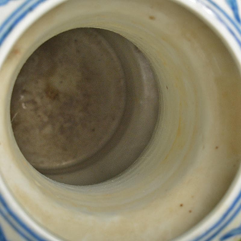 中国　大明成化年製　五彩　蓮池水鳥文瓶　V　R7087B