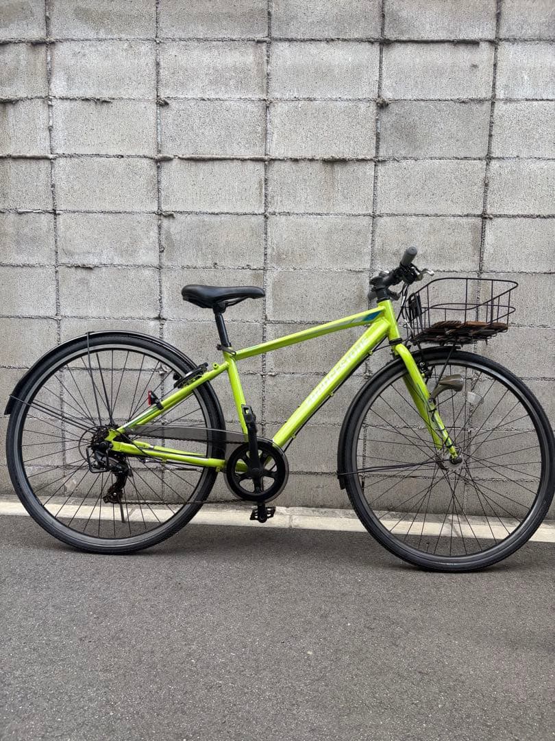 <両タイヤ・カゴ新品>ブリヂストン　グリーン系