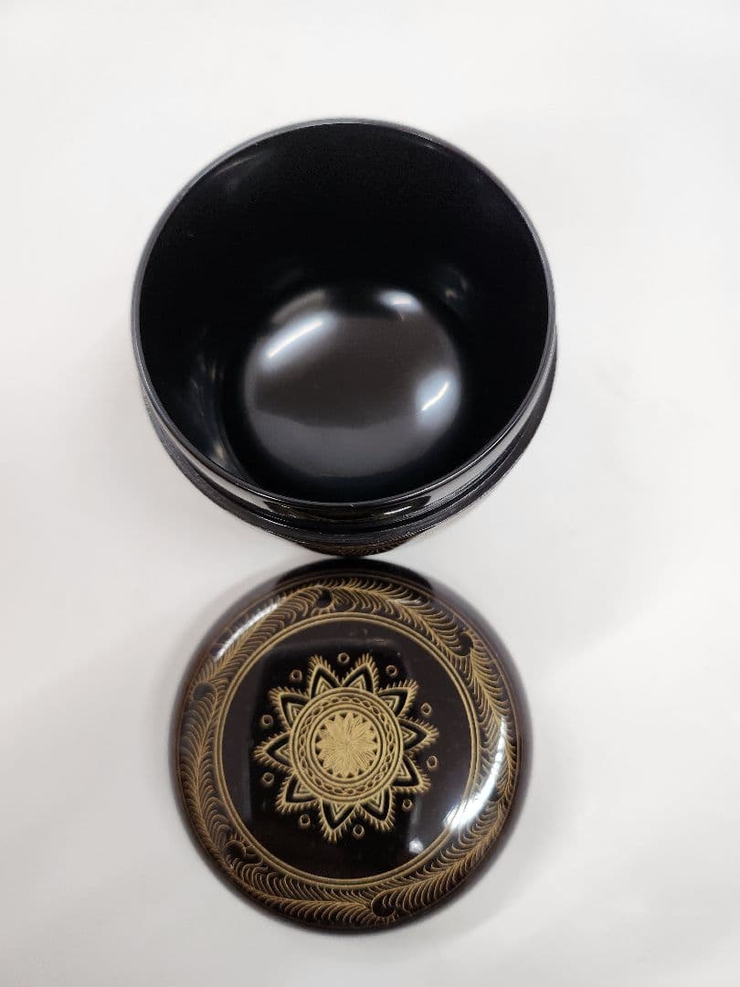 Y951‐7 茶道具 関翠雲 溜塗 金蒟醤 棗 共箱 UUU