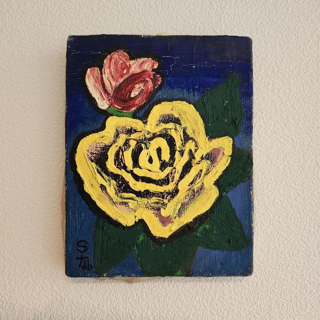田渕眞兒　油絵　油彩　薔薇シリーズ　花　No.3-3+s
