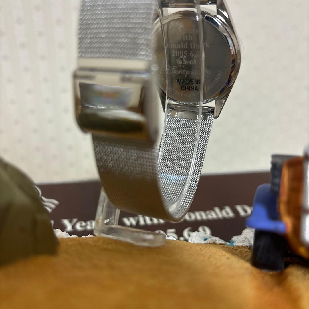 ディズニー　ミッキー ドナルドダック　腕時計　置物 陶器 限定 ステンレス