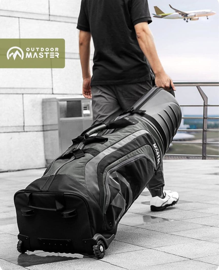 【新品未使用】OUTDOORMASTER ゴルフバック　カバー　キャスター付き