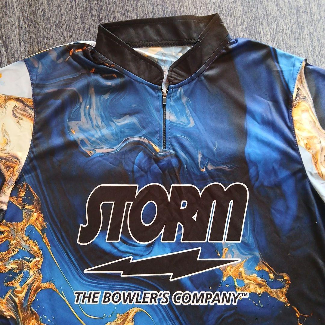 ✨新品✨ボウリングウェア　STORM　2XL　ブルー　マーブル　大きいサイズ