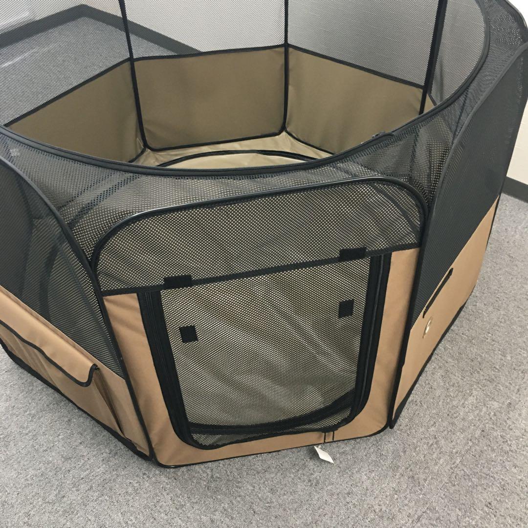 【美品】アイリスオーヤマ 犬用 お出かけサークル Lサイズ PVCメッシュ