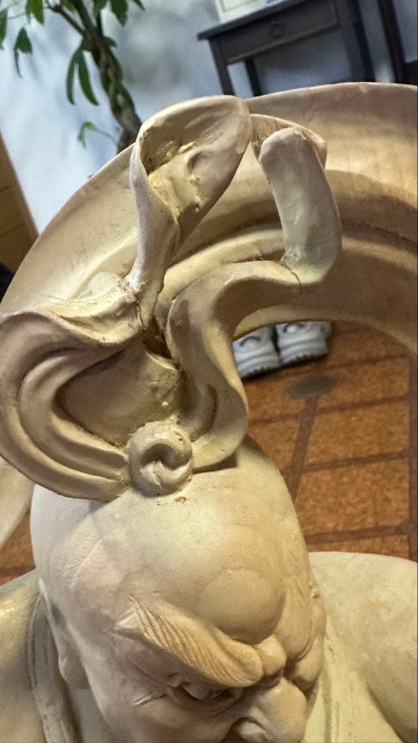 木彫　風神雷神