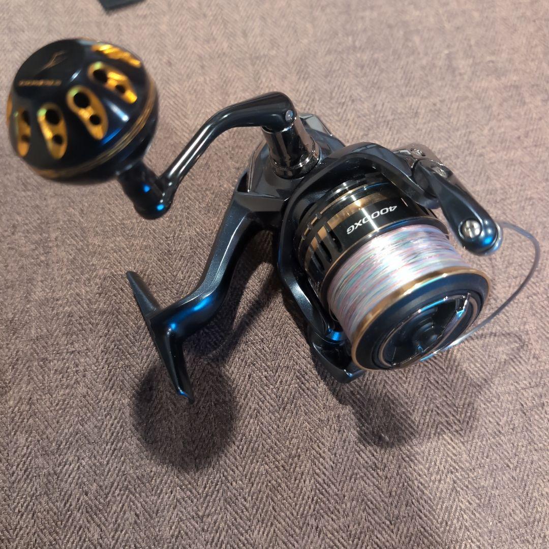 シマノアルテグラ4000XG スピニングリール 黒/金　ゴメクサスハンドル