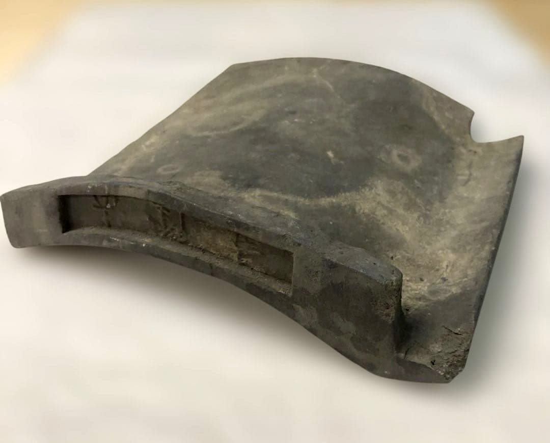 「法隆寺」銘　軒平瓦　古瓦　蔵出し　希少品