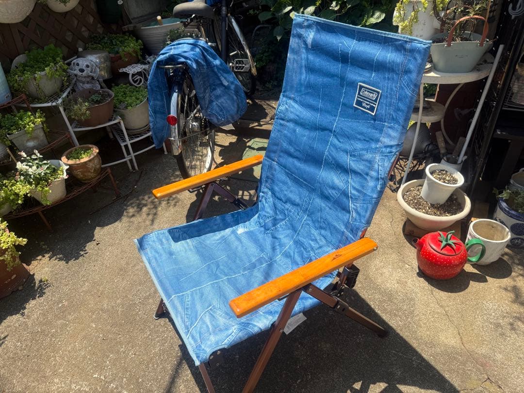 希少廃盤品　コールマン：レイチェアデニム柄