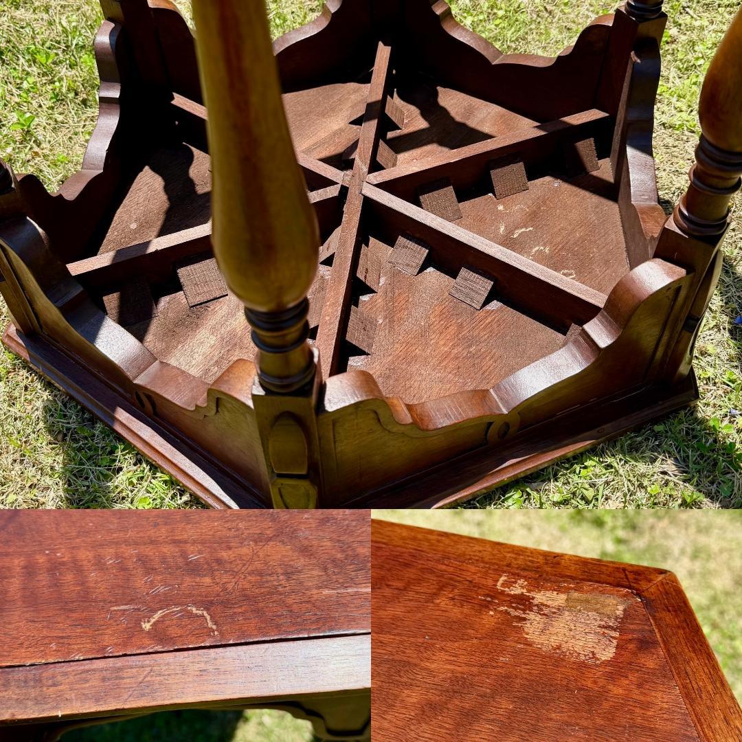 英国アンティーク　ヘキサゴンテーブル　イギリス製　幅62㎝ 高さ60㎝