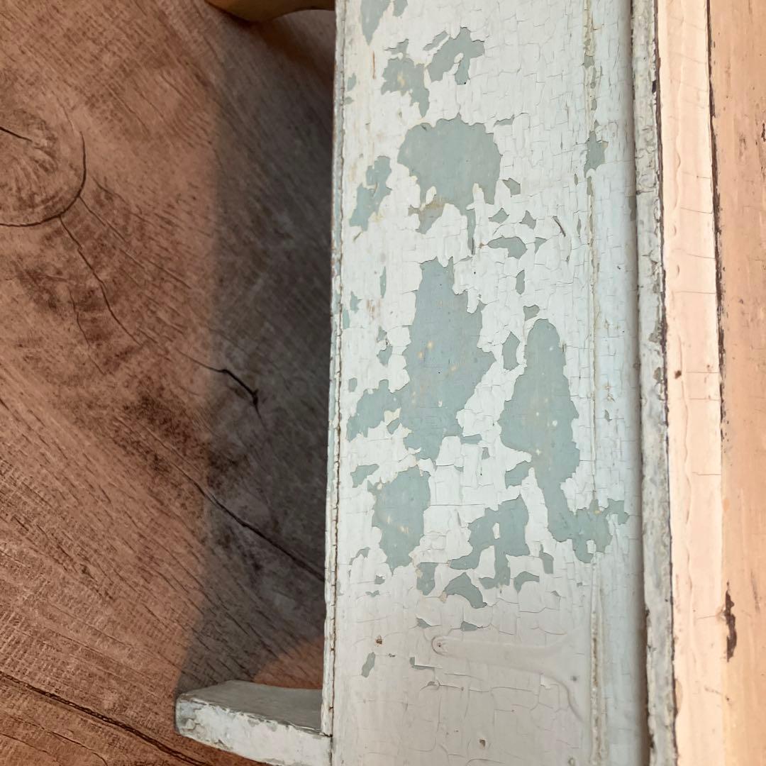 木製 蓋付き収納ボックス 薄い青色