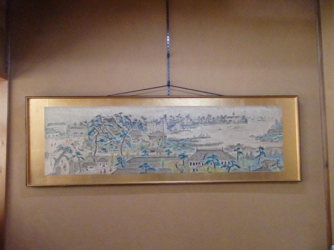 逸品 高橋五仙子『白山灘』明治大正昭和初期を描く新潟の風景画 直筆本物保証 扁額