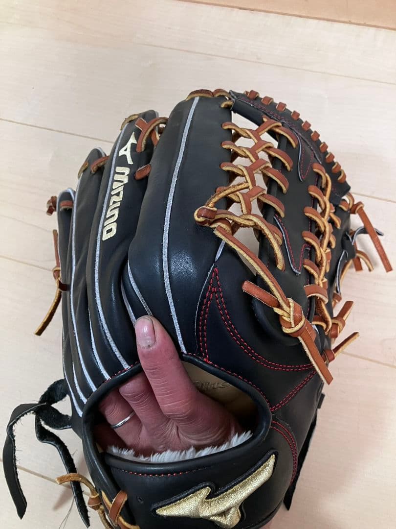 MIZUNO 軟式グローブ 外野手用 ヌートバーモデル ブラック/ブラウン
