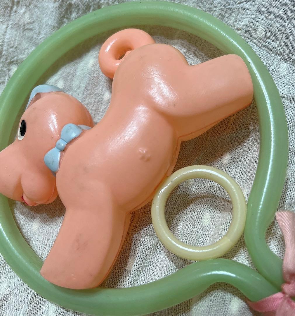 希少　オキュパイドジャパン　レトロ　セルロイド　ガラガラ　赤ちゃん　いぬ　犬