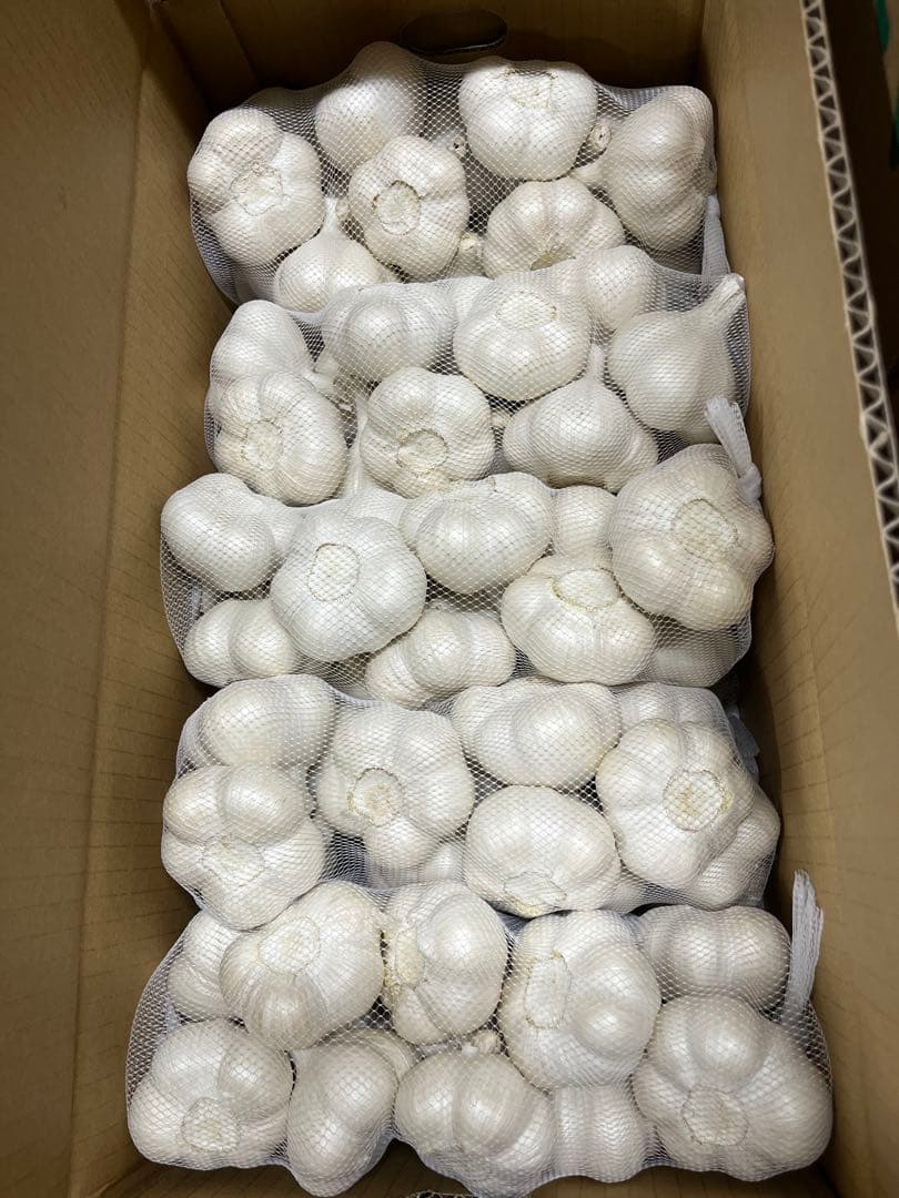 青森県産 福地ホワイト六片 にんにく Ｌ 玉 ５ｋｇ