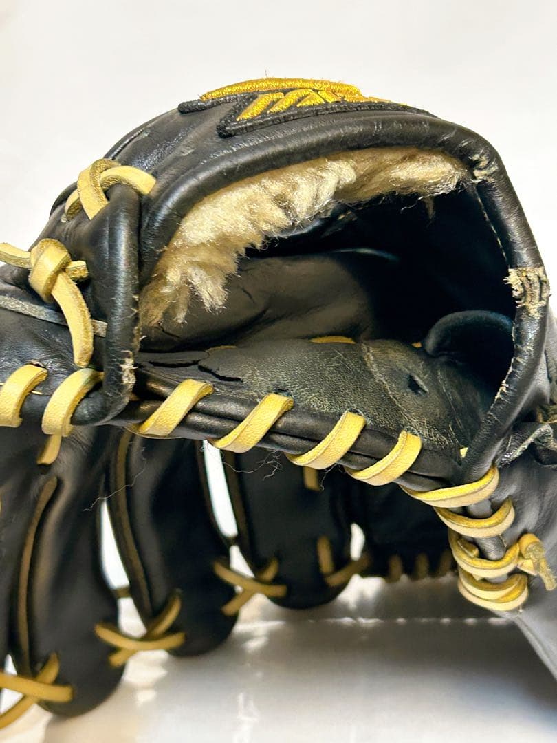 【ミズノプロ・軟式ピッチャー用】ブラックカラー ミズノ オイルメンテ済